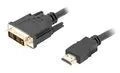 Lanberg CA-HDDV-10CC-0018-BK - 1,8 m - HDMI Typ A (Standard) - DVI-D - M&auml;nnlich -