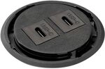 EVOline One 2fach USB Charger C+C, Schwarz DM 59 mm