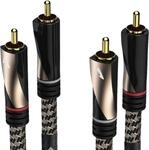Avinity Audio-Kabel, 2 Cinch-Stecker - 2 Cinch-Stecker, Gewebe, vergoldet, 2 m