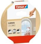 tesa&reg; Malerband Kurven &ndash; 25 m x 25 mm &ndash; f&uuml;r pr&auml;zises Abkleben von Rundungen