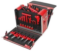 CIMCO Best&uuml;ckter Leder-Werkzeugkoffer Elektro-Sicherheit, 1000V