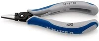 KNIPEX Pr&auml;zisions-Elektronik-Greifzange mit Mehrkomponenten-H&uuml;llen br&uuml;niert 130 mm