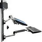 ERGOTRON 45-253-026, Ergotron LX Wall Mount System with Small CPU Holder MIT