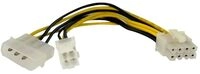 StarTech.com 15cm 4pin auf 8pin EPS-Netzadapter mit LP4 - Bu/St - Stromadapter