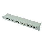 ROLINE Cat.6 (Class E) 19-Zoll-Patchpanel, 24P, geschirmt, grau