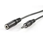 VALUE 3,5mm Verl&auml;ngerungskabel ST / BU, schwarz, 5 m