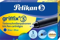 Pelikan griffix&reg; Tintenschreiberpatrone, Blau, 5 St&uuml;ck