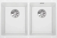 BLANCO 523578, Blanco Subline 350/350-U Silgranit wei&szlig; o. Ablaufgarnitur mit