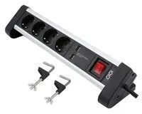 Olympia SL 2425 U - 1,5 m - 4 AC-Ausg&auml;nge - Indoor - 1,5 mm&sup2; - Schwarz - Silber -