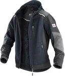 K&Uuml;BLER Strickjacke Form 1741 Innenpl&uuml;sch dunkelgrau/schwarz 4XL