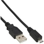InLine Micro-USB 2.0 Kabel - USB-A Stecker an Micro-B Stecker - schwarz - 1,5m