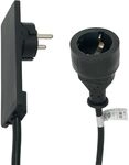 EVOline Plug-Verl&auml;ngerung mit Schukokupplung, Kunststoff schwarz