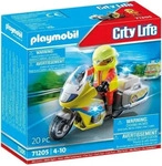 PLAYMOBIL 71205, PLAYMOBIL geobra Brandst&auml;tter Stiftung & Co.K Notarzt-Motorrad mit