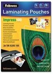 FELLOWES 5351002, Fellowes Laminating Pouches Impress 100 Micron - 100 Mikrometer -