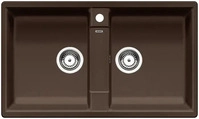 BLANCO 516683, Blanco Zia 9 Silgranit cafe Ablaufgarnitur mit Raumsparrohr, 2 x 3