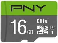 PNY P-SDU16GU185GW-GE, PNY Elite microSDHC 16GB Karte mit Adapter, UHS-I U1,...