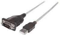 Manhattan USB-A to Serial Converter cable, 45cm, Male to Male, Serial/RS232/COM/DB9,
