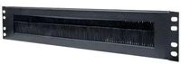 Intellinet 19" Kabeldurchf&uuml;hrung, 2 HE, mit B&uuml;rstenleiste, schwarz - Rack-Blende
