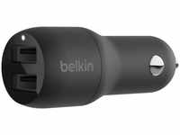 BELKIN CCB001BTBK, Belkin BOOSTCHARGE 24W Dual Kfz-Ladegerät, USB-A Dual