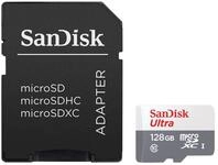 SanDisk microSDXC Ultra 128GB (UHS-1/Cl.10/100MB/s) + Adapter, Tablet