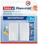 tesa&reg; Powerstrips&reg; Waterproof Haken L Rechteckig, Metalloptik Handtuchhaken ohne