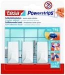 tesa&reg; Powerstrips Haken Small eckig, wei&szlig; Selbstklebender Wandhaken ohne...