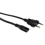 VALUE Netzkabel Euro-Flachstecker auf C7, 2polig, schwarz, 1 m