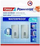 tesa&reg; Powerstrips&reg; Waterproof Haken S Rechteckig, Metalloptik Handtuchhaken