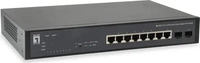 LEVELONE GEP-1051, LevelOne GEP-1051 - Switch - Smart - 8 x 10/100/1000 (PoE+)