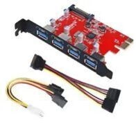 Inateck USB 3.0 PCIe Karte 4 Anschl&uuml;sse SATA - Controller - Serial ATA