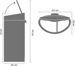 Brabantia Touch Bin New Recycle, 23/10L - Platinum M&uuml;lleimer