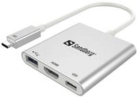 SANDBERG USB-C Mini Dock HDMI+USB - Dockingstation