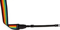 POLAROID 6055, Polaroid CAMERA STRAP FLAT RAINBOW BLACK Kameragurt