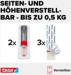 Tesa 77782 - Indoor - Hilfshaken - Rot - Wei&szlig; - Klebestreifen - 0,5 kg - Putz