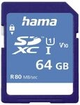 Hama 213110 SDXC 64GB Class 10 UHS-I 80MB/s, Sc