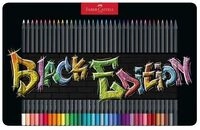 FABER-CASTELL Black Edition - Farbstift - ausgew&auml;hlte leuchtende Farben (Packung mit