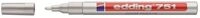 EDDING 751 paint - Marker - permanent - Wei&szlig; - Wasserbasierte Pigmenttinte - 1-2 mm