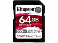 KINGSTON SDR2/64GB, Kingston 64GB Canvas React Plus SDXC UHS-II 300R/260W U3 V90 for