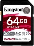 KINGSTON SDR2/64GB, Kingston 64GB Canvas React Plus SDXC UHS-II 300R/260W U3 V90 for KINGSTON SDR2/64GB, Kingston 64GB Canvas React Plus SDXC UHS-II 300R/260W U3 V90 for