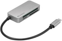 SANDBERG USB-C Multi Card Reader Pro - Kartenleser (MMC, SD, TransFlash, microSD,