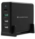 Conceptronic OZUL 4-Port 65W USB-PD Desktop-Ladeger&auml;t - Drinnen - AC - 5 V - Schwarz
