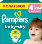 Pampers Baby Dry Gr. 4 Maxi 9-14kg Windeln, 204 St&uuml;ck , Monatsbox