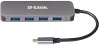 D-Link USB-C HUB TO 4 USB 3.0 PORTS - Kabel