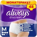 Always Discreet Inkontinenz-H&ouml;schen Normal, Gr&ouml;&szlig;e M, 48 H&ouml;schen (4 Packungen x 12