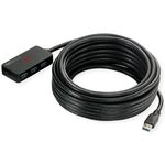 ROLINE USB 3.2 Gen 1 4-Port Hub mit Repeater, schwarz, 10 m