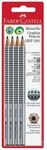FABER-CASTELL GRIP 2001 - Bleistift - Grafit - 2B, B, H, HB (Packung mit 4)