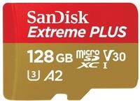 SanDisk microSDXC Extreme Plus 128GB (R200MB/s) + Adapter, 2 Jahre RescuePRO...