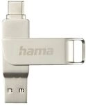 HAMA 182491, Hama USB-Stick "C-Rotate Pro", USB-C 3.1/3.0, 128GB, 100MB/s, Silber
