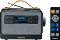 LENCO A004842, LENCO Radio tragb. 2x2W FM/DAB+ BT Akku Dockingstation FB sw-gr