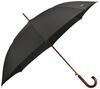 SAMSONITE WOOD CLASSIC S STICK MAN AUTO OPEN, BLACK Regenschirm